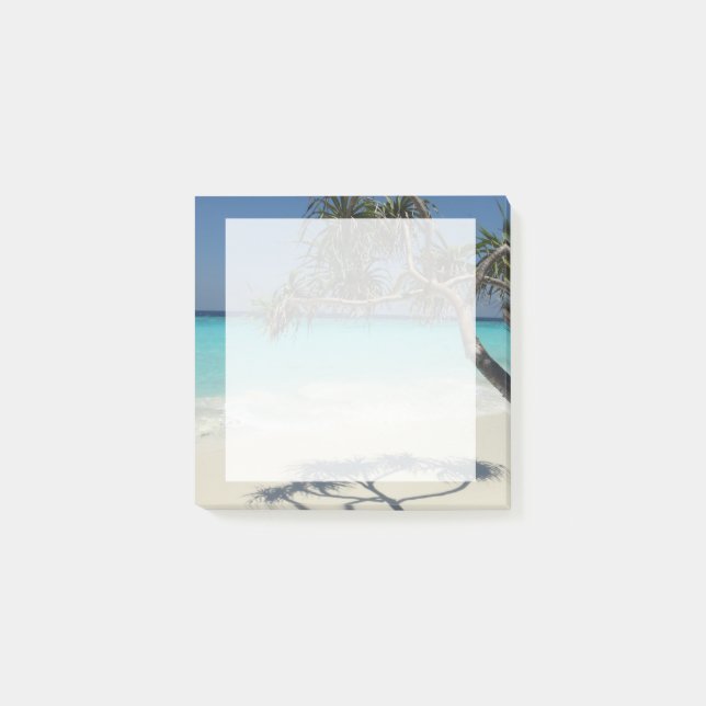 Sonniges tropisches Strandparadies Post-it Klebezettel (Vorderseite)