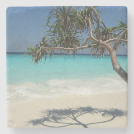 Sonniges tropisches Strandparadies Steinuntersetzer