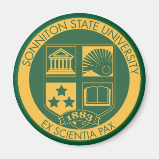 Sonniton Staat University Siegel - Farbe Magnet