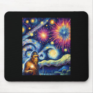 Sonntag, 4. Juli Bigfoot Night Fireworks Vierten O Mousepad