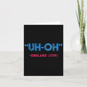 Sonntag, 4. Juli - oh England 1776 Shirt Karte
