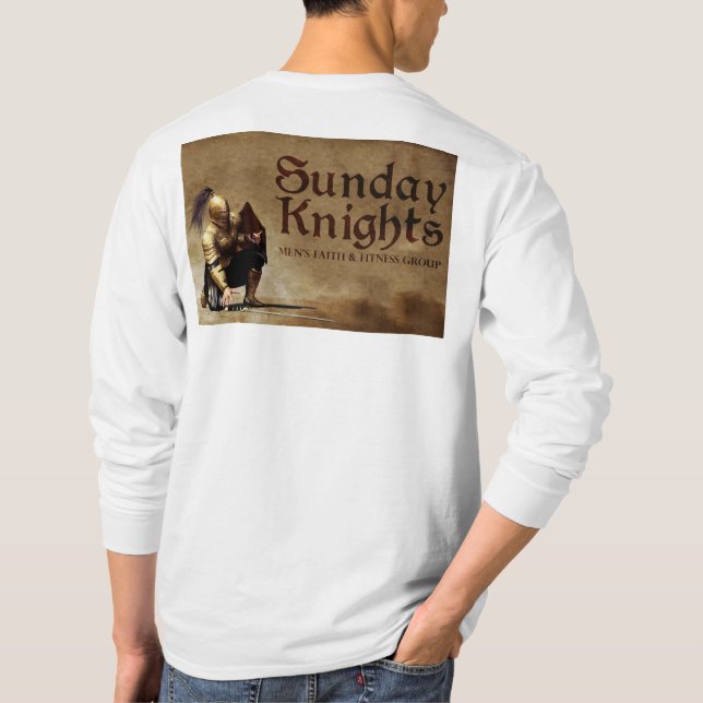 Sonntag adelt Glauben-und Fitness-Gruppe T-Shirt (Rückseite)