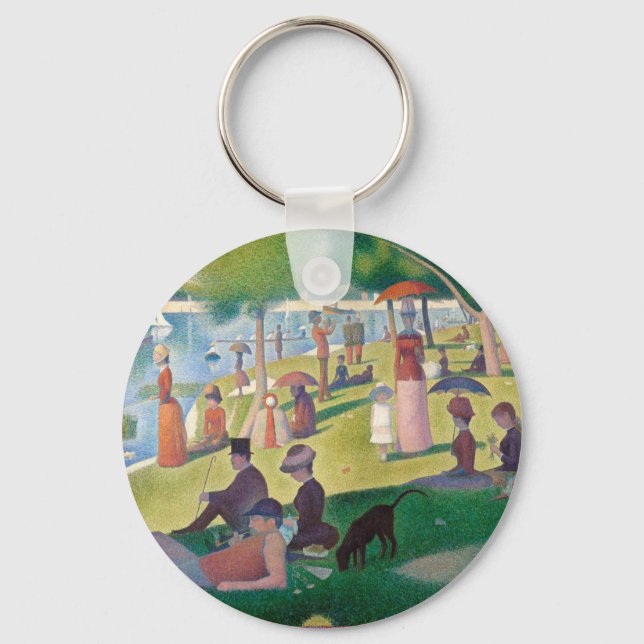 Sonntag auf La Grande Jatte Seurat Malerei Schlüsselanhänger (Vorderseite)