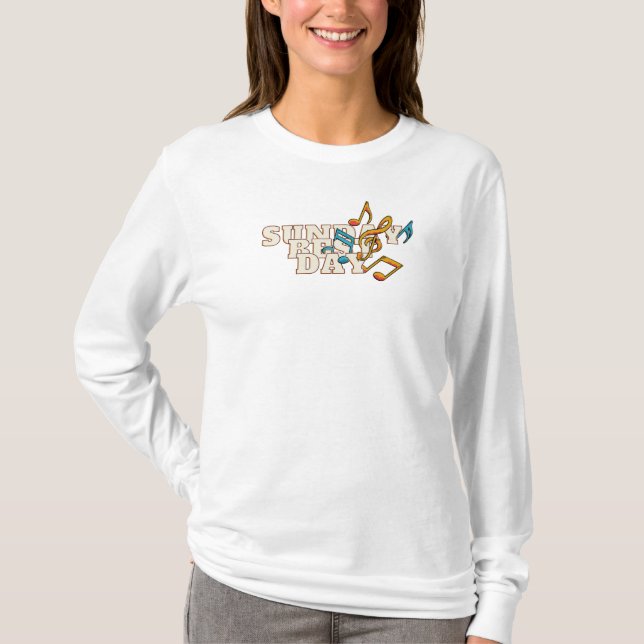 Sonntag der schönste Tag Lange Nacht T - Shirt (Vorderseite)