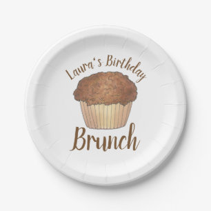 Sonntag Frühstück Brunch Streusel Crumb Muffin Pappteller