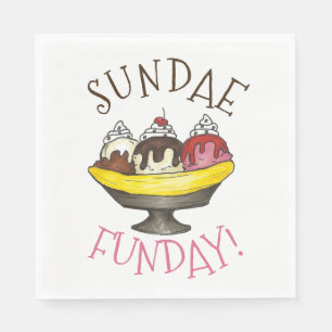 SONNTAG FUNDAY Banana Split Ice Serviette