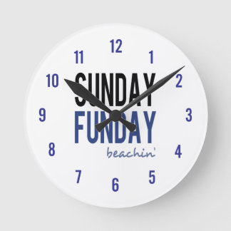 Sonntag Funday Beachin' Runde Wanduhr