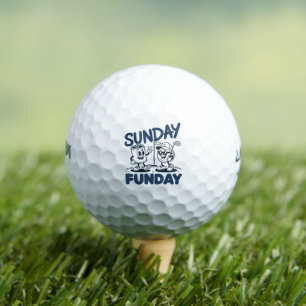 Sonntag Funday Golf Lustiger Golf Golfspieler Retr Golfball