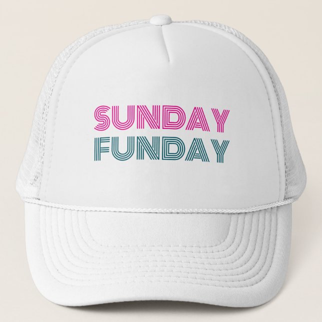 Sonntag Funday Lustige Personalisierung Truckerkappe (Vorderseite)