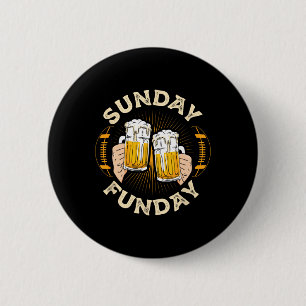 Sonntag Funday Lustiges Fußballgeschenk Sportliebh Button