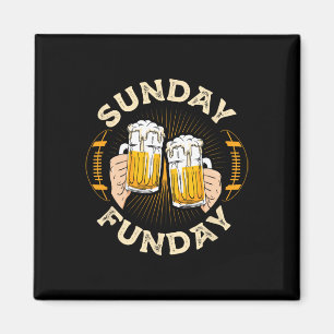 Sonntag Funday Lustiges Fußballgeschenk Sportliebh Magnet