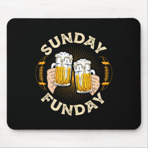 Sonntag Funday Lustiges Fußballgeschenk Sportliebh Mousepad