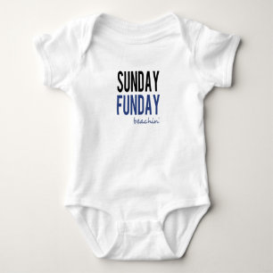 Sonntag Funday Strand Baby Strampler