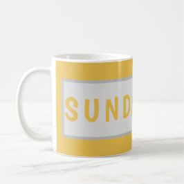 Sonntag Heute – Minimales Kaffeetassendesign Kaffeetasse
