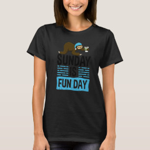 Sonntag ist Funday Sleepy Head Lazy Sloth Liebe Wo T-Shirt