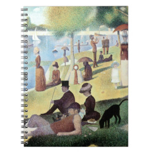 Sonntag Nachmittag Insel La Grande Jatte by Seurat Notizblock