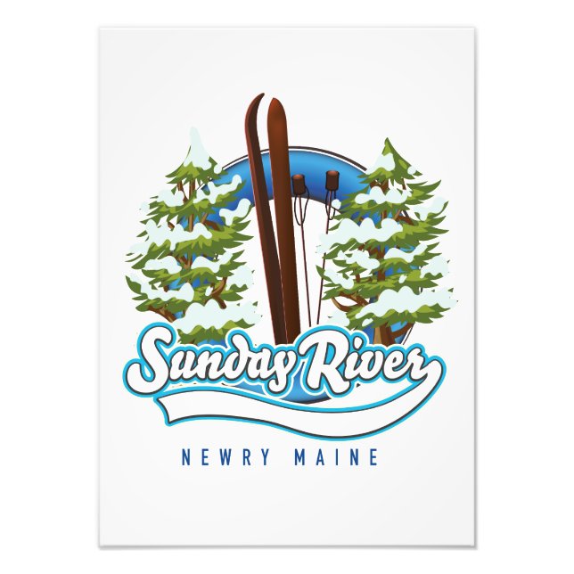 Sonntag-Newry-Maine-Skigame Fotodruck (Vorne)