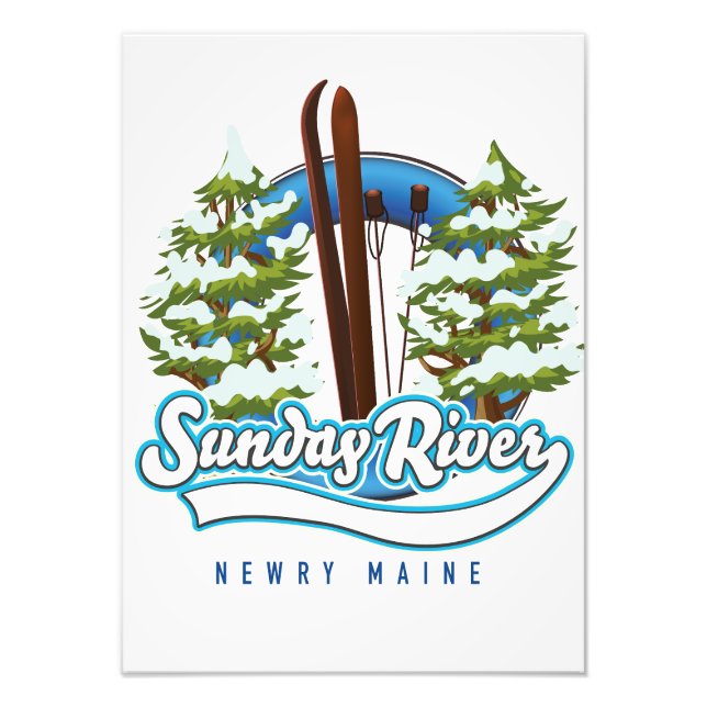 Sonntag-Newry-Maine-Skigame Fotodruck (Vorne)