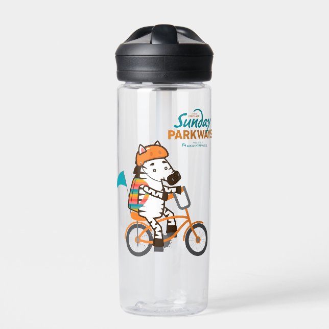Sonntag Parkways Zebra Wasserflasche Trinkflasche (Vorderseite)