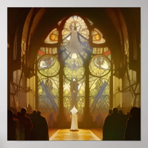 Sonntag-Service-Kirchenplakat Poster