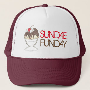 SONNTAG (SONNTAG) FUNDAY Ice Cream Hot Fudge Feins Truckerkappe