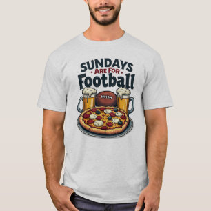 Sonntage sind für Football-Bier-&-Pizza-T-Shirt T-Shirt