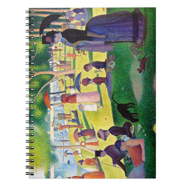 Sonntagnachmittag auf der Insel La Grande Jatte Notizblock (Vorderseite)