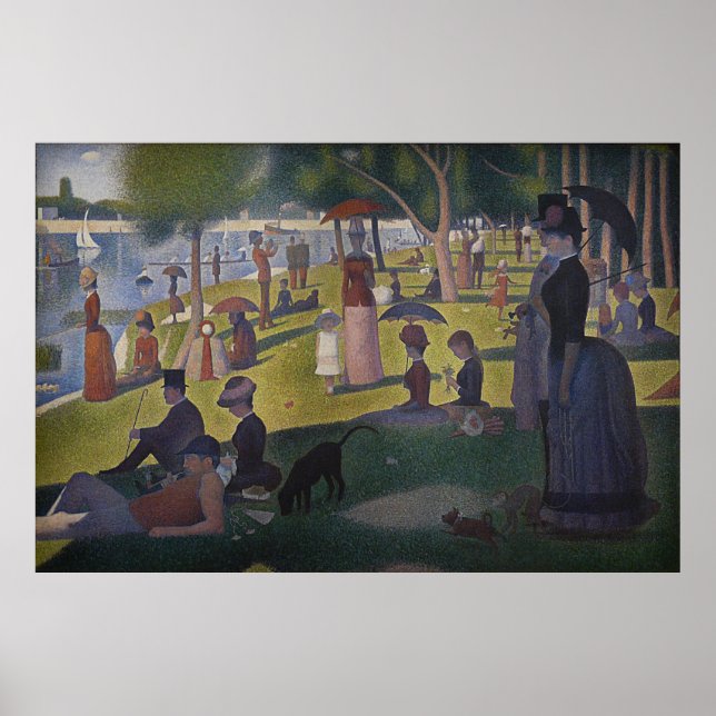 Sonntagnachmittag auf der Insel La Grande Jatte Poster (Vorne)