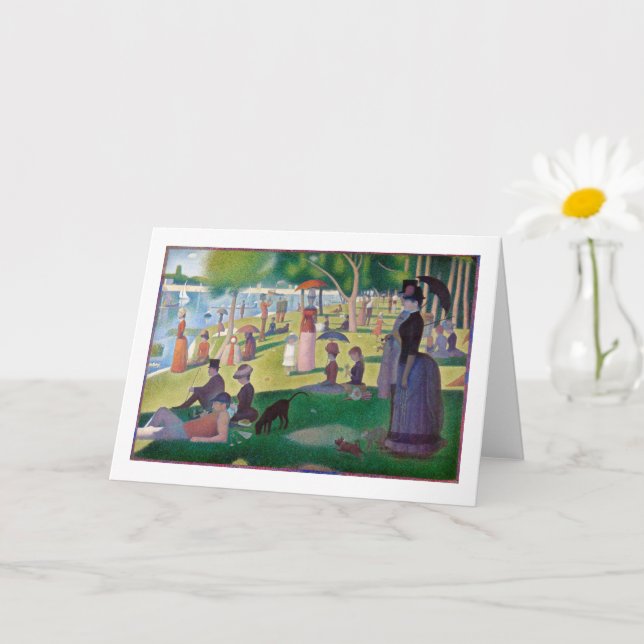 Sonntagnachmittag in La Grande Jatte, Seurat Karte (Kleine Pflanze)
