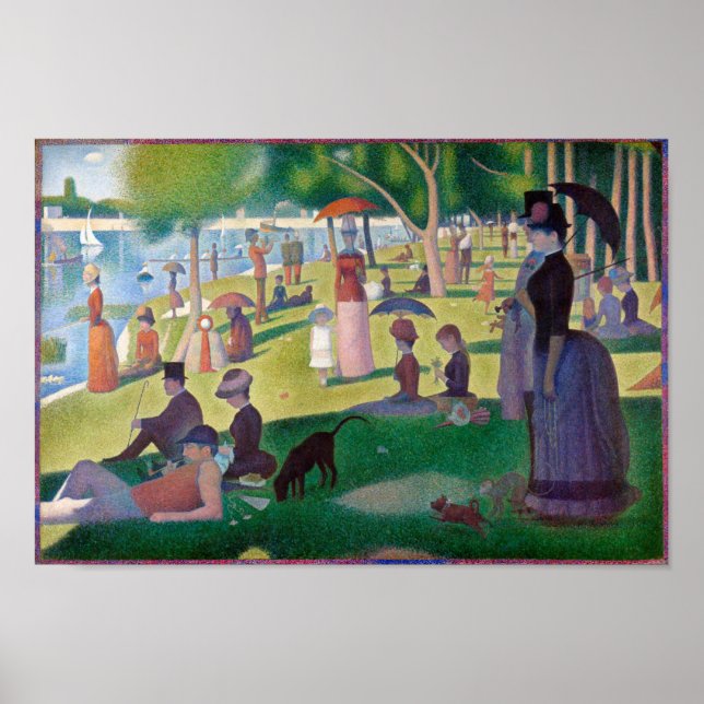 Sonntagnachmittag in La Grande Jatte, Seurat Poster (Vorne)