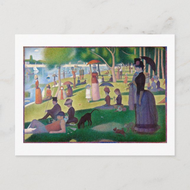 Sonntagnachmittag in La Grande Jatte, Seurat Postkarte (Vorderseite)