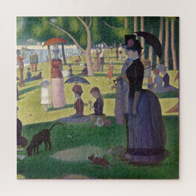 Sonntagnachmittag Seurat Neo Impressionist Malerei (Vertikal)
