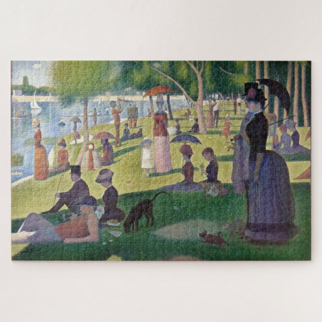 Sonntagnachmittag Seurat Neo Impressionist Malerei (Horizontal)