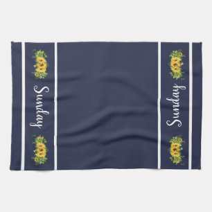 Sonntags-Tag des Wochen-Geschirrtuchs Geschirrtuch