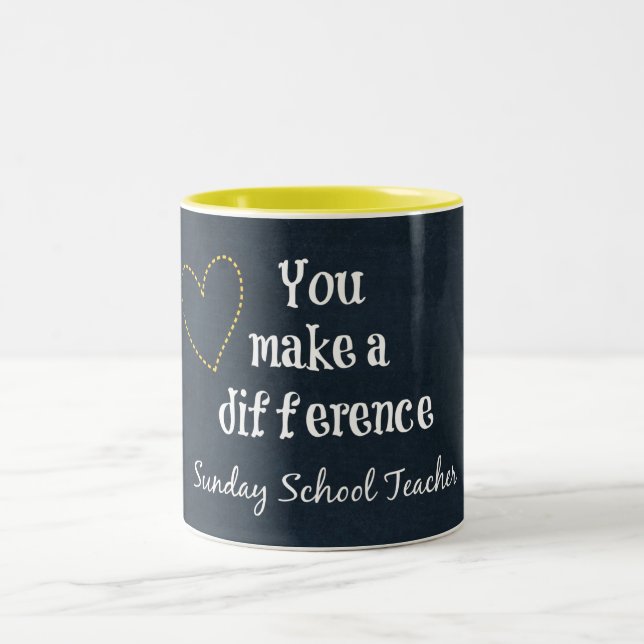Sonntagsschullehrer Zweifarbige Tasse (Mittel)