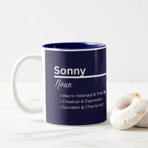 Sonny Boy Personalisierter Name Definition Zweifarbige Tasse