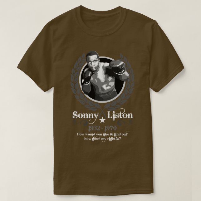 Sonny Liston Vintage Stil T-Shirt (Design vorne)