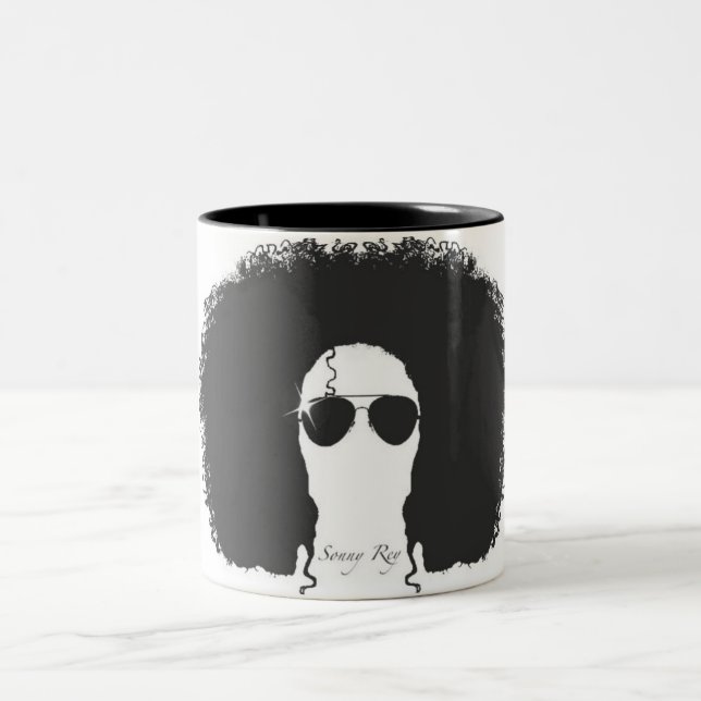 Sonny Rey schwarze/weiße Tasse (Mittel)