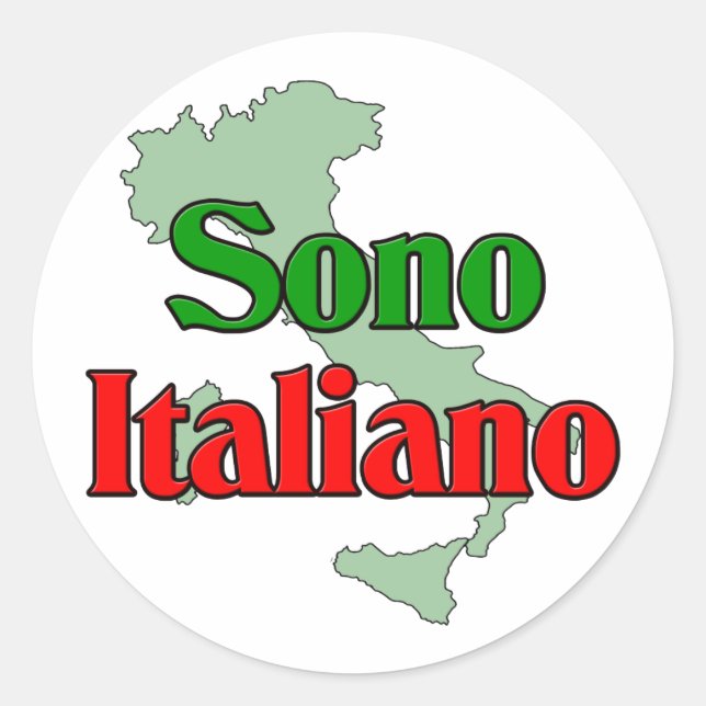 Sono Italiano Runder Aufkleber (Vorderseite)