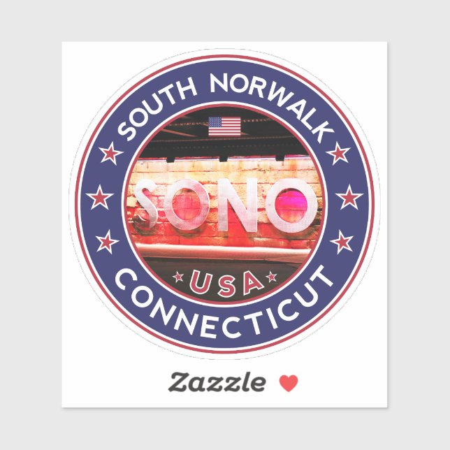 SONO South Norwalk Connecticut, South Norwalk Aufkleber (Blatt)