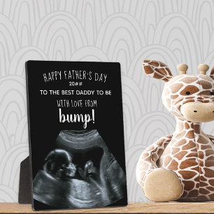 Sonogram Foto Black and White Best Daddy to Be Fotoplatte