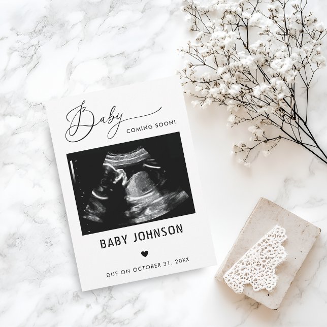 Sonogramme Bébé Bientôt Faire-part de grossesse (Créateur téléchargé)
