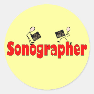 Sonographen Geschenke Runder Aufkleber