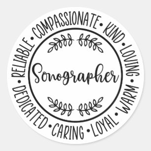 Sonographengeschenk, Sonographie, Ultrasound Tech Runder Aufkleber