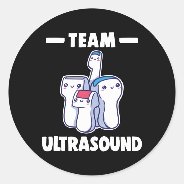 Sonographenteam Ultrasound für Sonographin Radiolo Runder Aufkleber (Vorderseite)