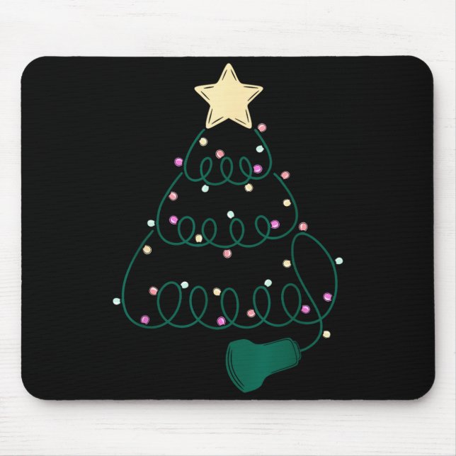 Sonographer Christmas Tree Ultrasound Mfm Sonograp Mousepad (Vorne)