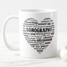 Sonographie Spezialist Schwarzes Herz Sonographer  Kaffeetasse