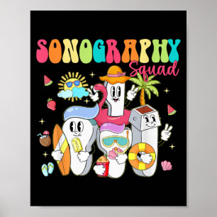 Sonographie-Truppe Sommer-Vibe-Float-Ultraschall-T Poster
