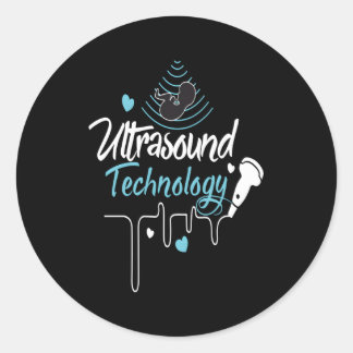 Sonographie Ultrasound Tech Runder Aufkleber