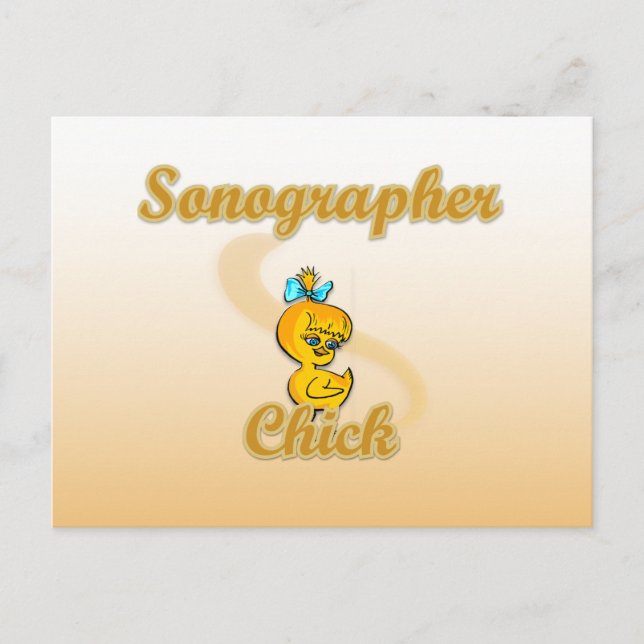 Sonographin Chick Postkarte (Vorderseite)